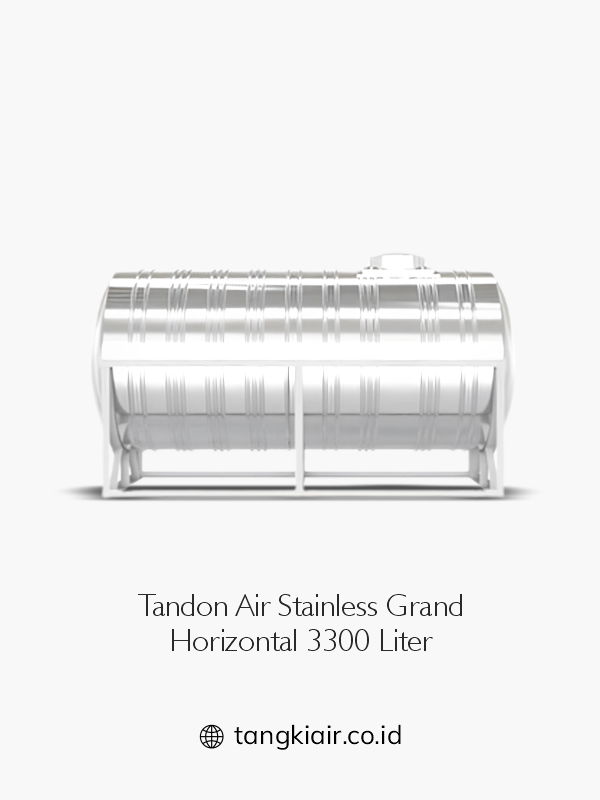 10. Tangki Air Stainless Grand Horizontal 3300 Liter