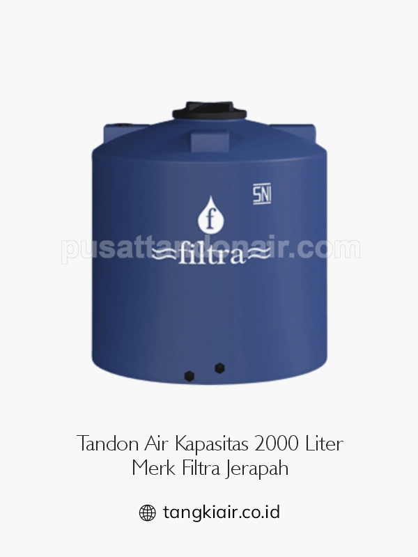 10. Tandon Air Kapasitas 2000 Liter Merk Filtra Jerapah