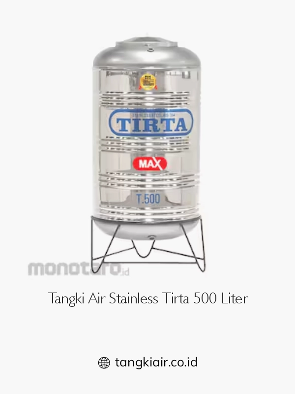 10. Tangki Air Stainless Tirta 500 Liter