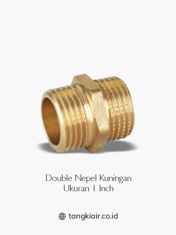 8. Double Nepel Kuningan Ukuran 1 Inch