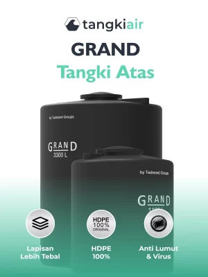 Tangki Air Grand Atas Anti Lumut dan Bergaransi 15 Tahun