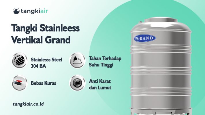 Tangki Air Stainless Vertikal Grand (TSV) Terbaik