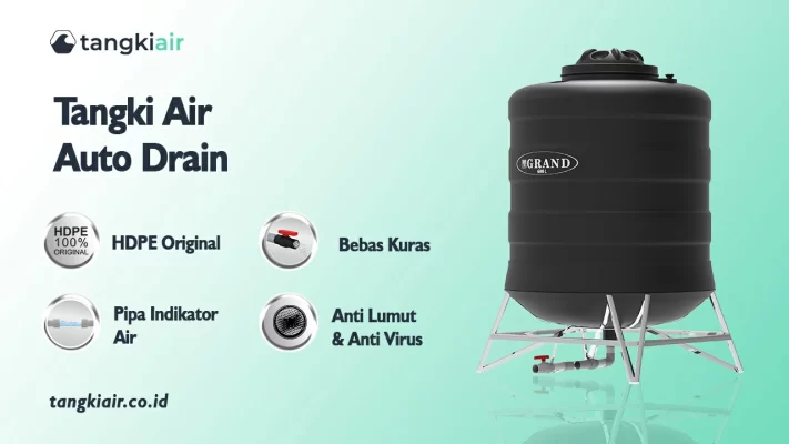 Tangki Air Auto Drain Bebas Kuras dan Anti Ribet