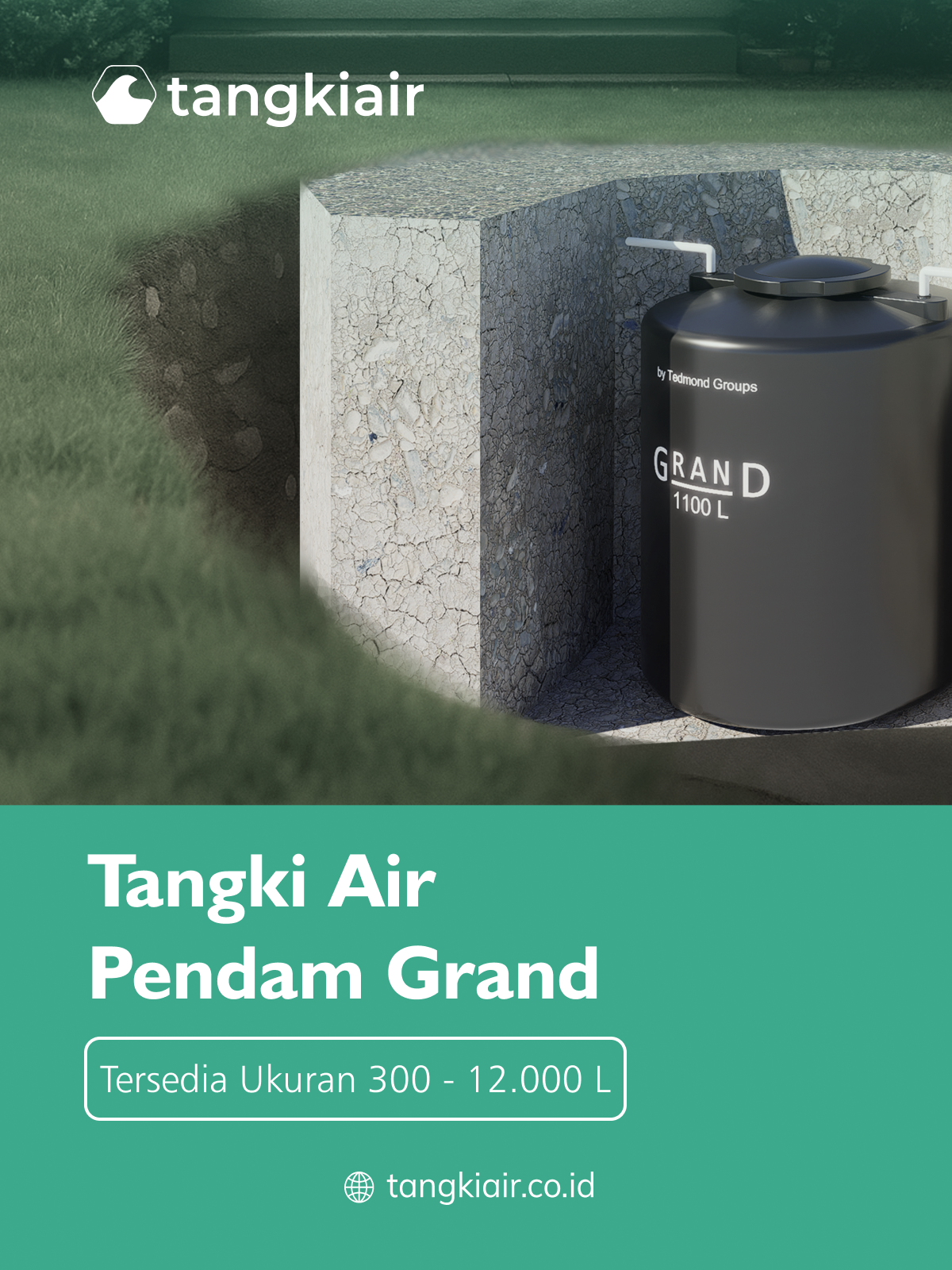 Tangki Air Pendam Grand, Tangki Anti Lumut