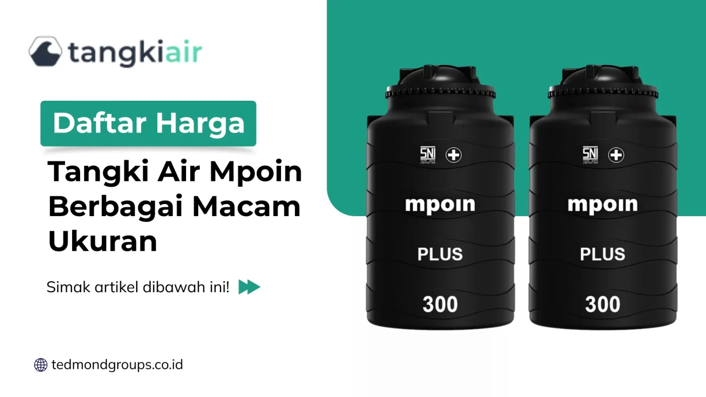 Daftar Harga Tangki Air Mpoin Berbagai Macam Ukuran