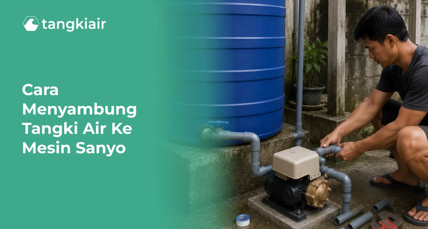Cara Menyambung Tangki Air ke Mesin Sanyo