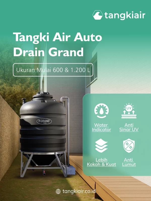 Tangki Air Auto Drain, Bebas Kuras dan Anti Ribet